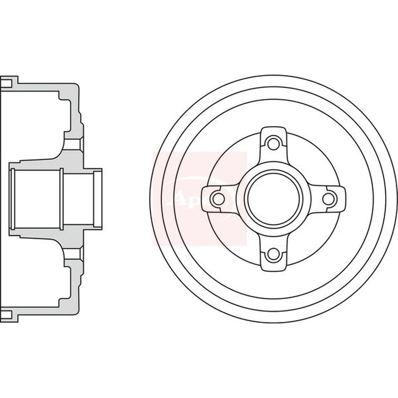 Apec Brake Drum Assembly Rear DRM9924
