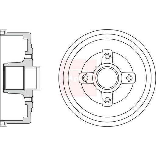 Apec Brake Drum Assembly Rear DRM9924