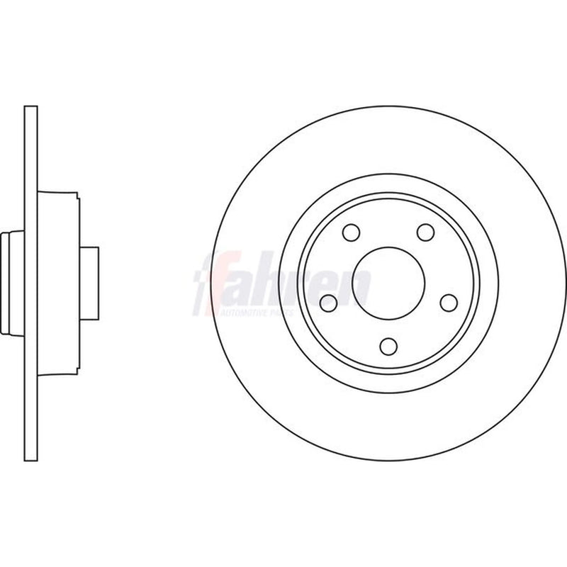 Fahren 2 x Solid Rear Brake Discs FBD6422-x2