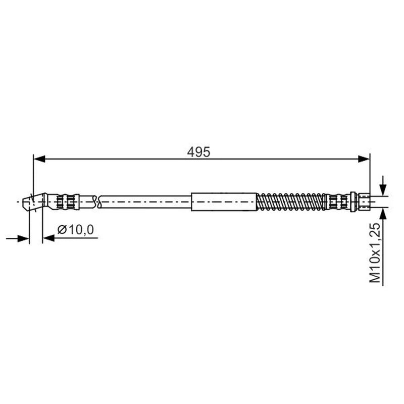 Bosch Brake Hydraulic Hose Line Front 1 987 481 028