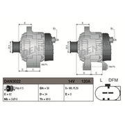 Denso Car Alternator 12V fits Audi A4 B5 1994-2001 1.6 1.8 2.8