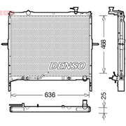 Denso Engine Radiator fits Kia Sorento I 2002-2011 2.5