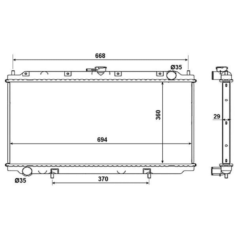 NRF Engine Radiator 53019