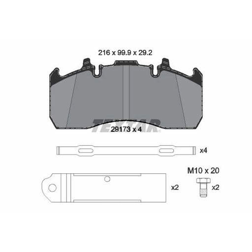 Textar Front Brake Pad Set 2917310