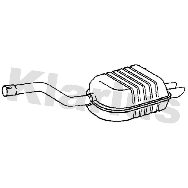 Klarius Box With Tail Pipe Rear VW949P