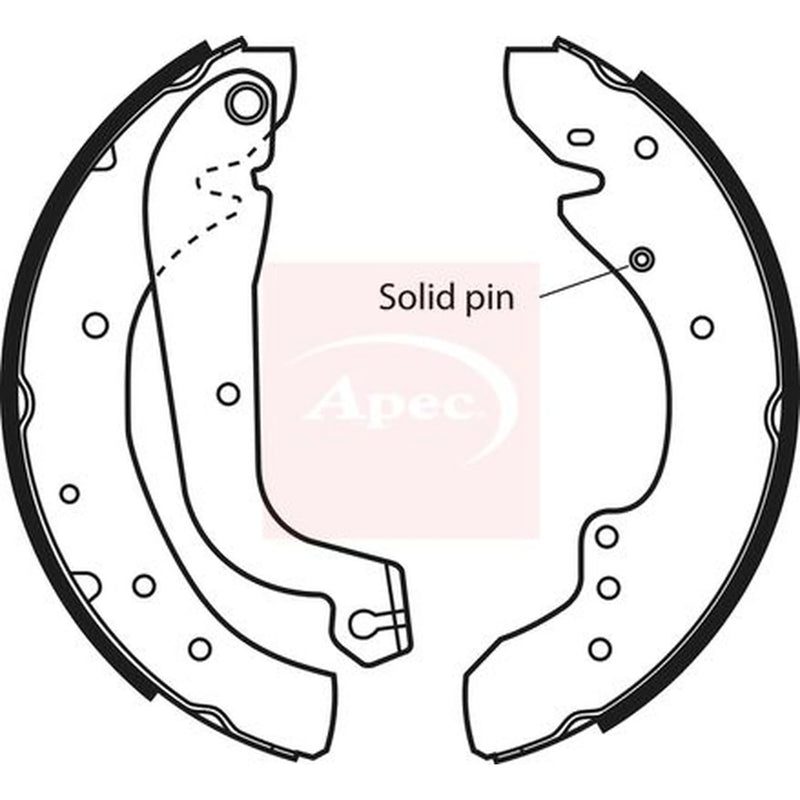 Apec Brake Shoe Set Axle Kit SHU537
