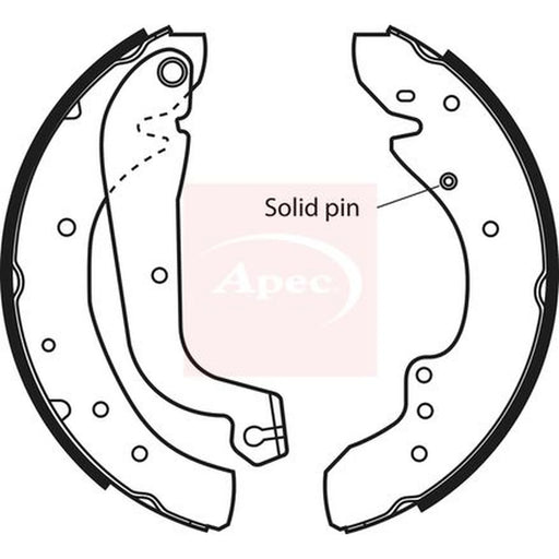 Apec Brake Shoe Set Axle Kit SHU537
