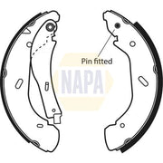NAPA Brake Shoe Set Axle Kit NBS1042