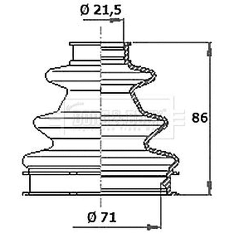Borg & Beck Drive Shaft Bellow Kit Wheel Side BCB6346