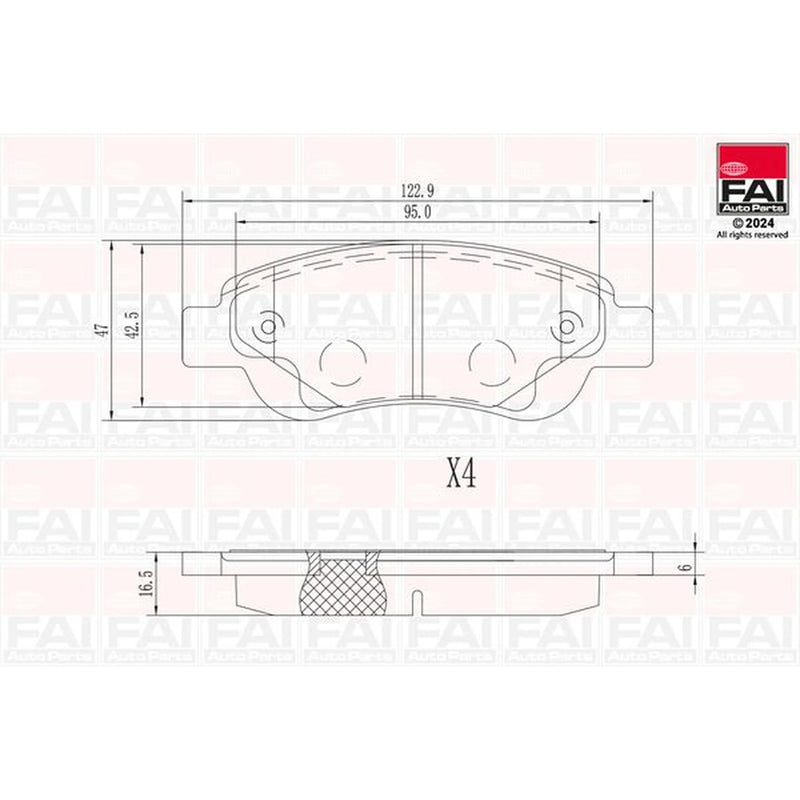 FAI Front Brake Pad Set BP107