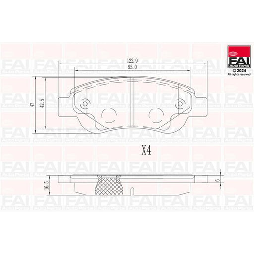 FAI Front Brake Pad Set BP107