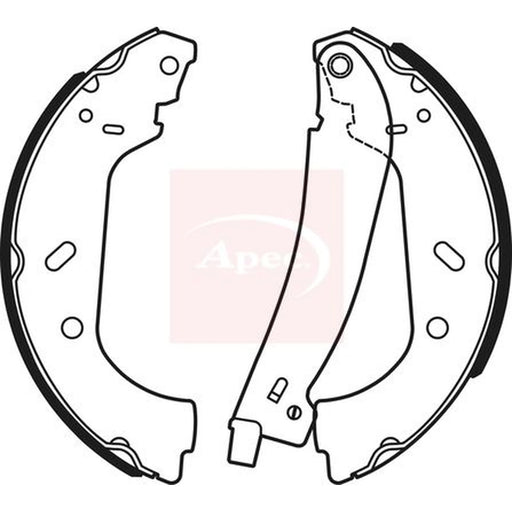 Apec Brake Shoe Set Axle Kit SHU768