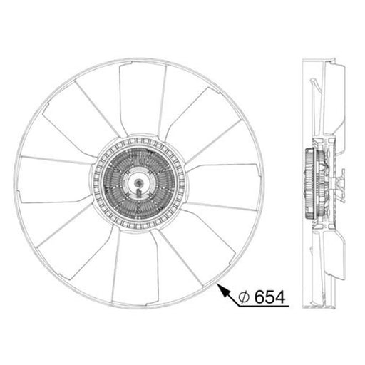 Mahle Engine Cooling Fan CFF 510 000P
