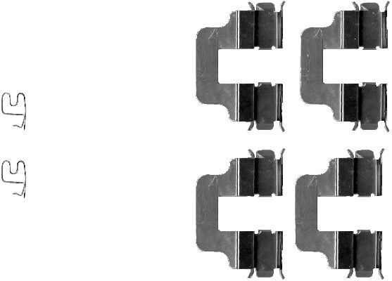 Textar Brake Pad Accessory Fitting Kit Rear 82060100