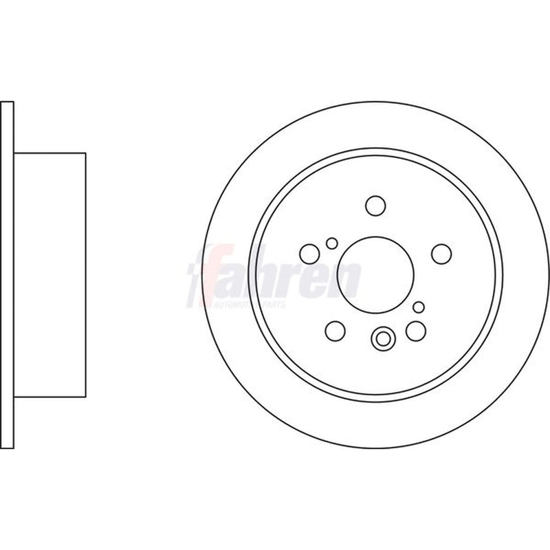 Fahren 2 x Solid Brake Discs fits Lexus Rx 2003-2015