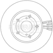 Borg & Beck 2 x Vented Front Brake Discs BBD5600-x2