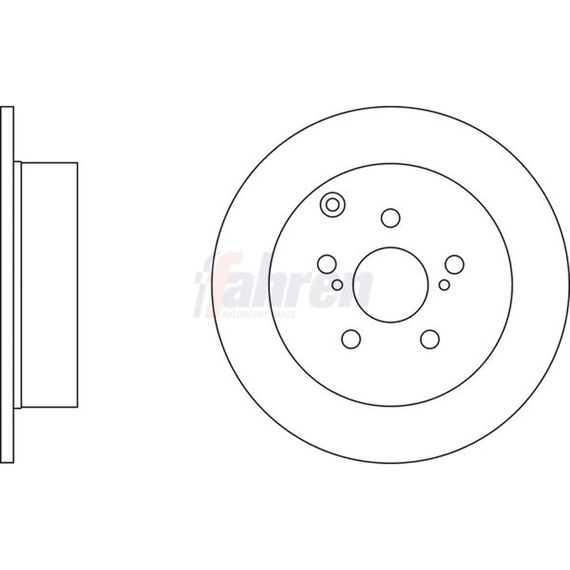 Fahren 2 x Solid Rear Brake Discs FBD6178-x2