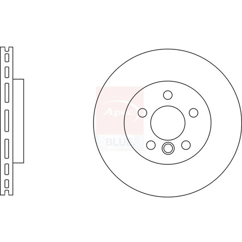 Apec 2 x Vented Front Brake Discs SDK6730-x2