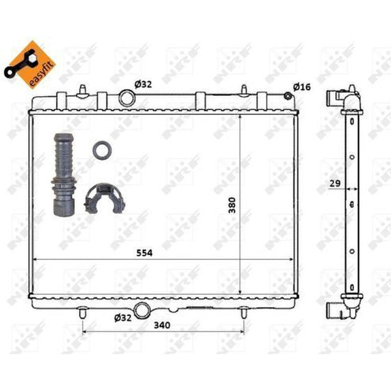 NRF Engine Radiator 50437