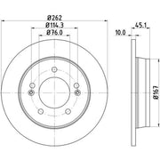 DON 2 x Solid Rear Brake Discs PCD13192-x2