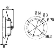 Hella Interiorlamp White Md9-32V 2JA Interior 2JA 343 790-301 2 223 389 2 2JA
