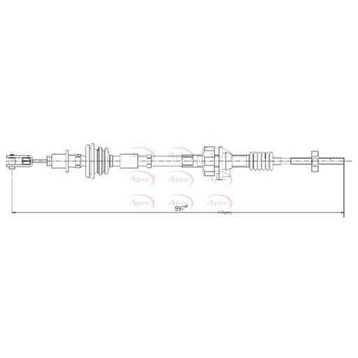 Apec Clutch Control Cable Pull CAB5012