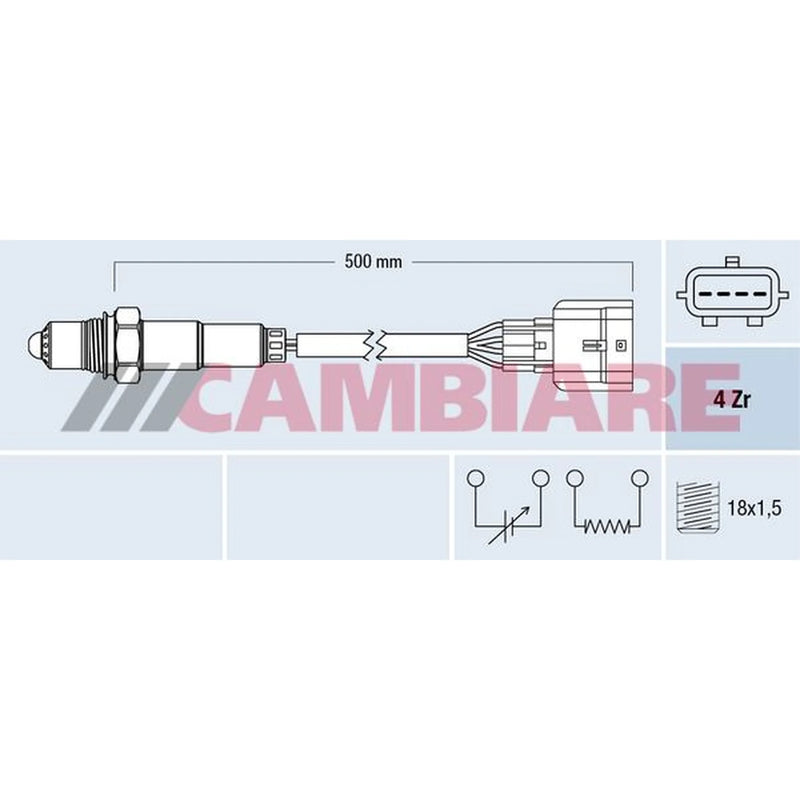 Cambiare O2 Lambda Oxygen Sensor after catalytic converter VE381857