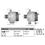 Denso Car Alternator 12V fits Toyota Auris 2012-2018 1.3