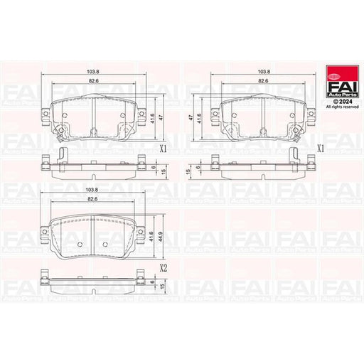 FAI Rear Brake Pad Set BP126