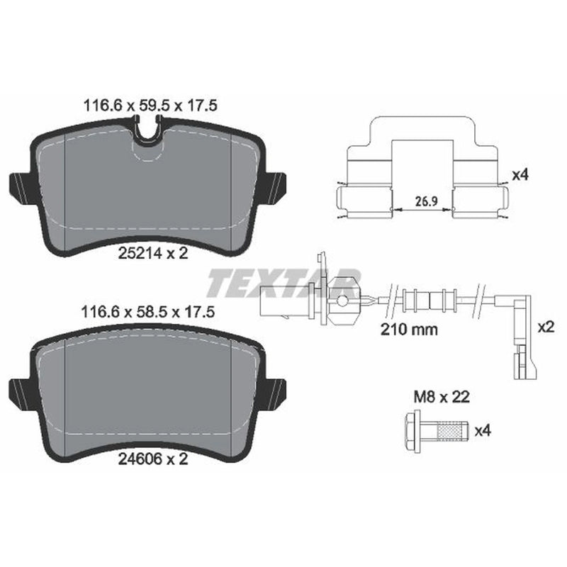 Textar Rear Brake Pad Set 2521403