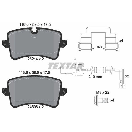 Textar Rear Brake Pad Set 2521403