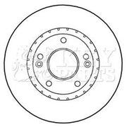 Key Parts 2 x Vented Front Brake Discs KBD5278-x2