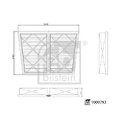 Febi Engine Air Filter 1000793