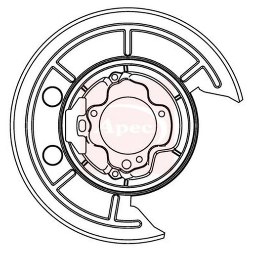 Apec Brake Disc Splash Guard Rear Right ASG1013