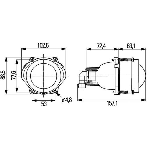 Hella Headlight Headlamp HB3 Left 1BL 998 570-001