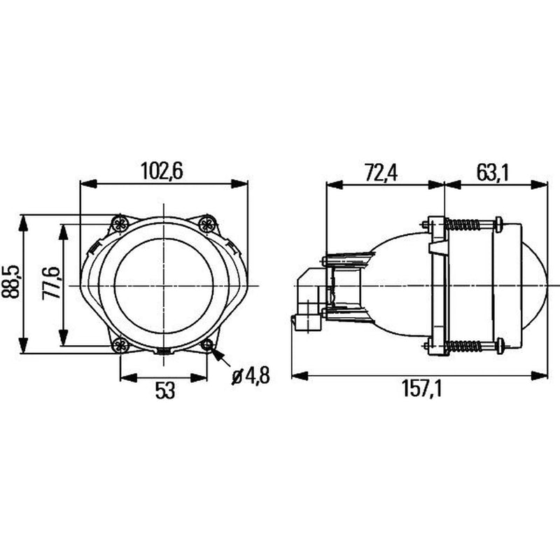 Hella Headlight Headlamp HB3 Left 1ML 998 570-011