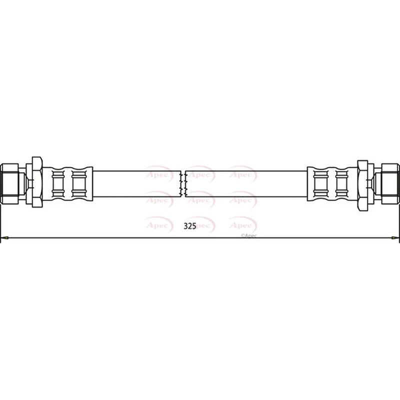 Apec Brake Hydraulic Hose Line Rear HOS3664