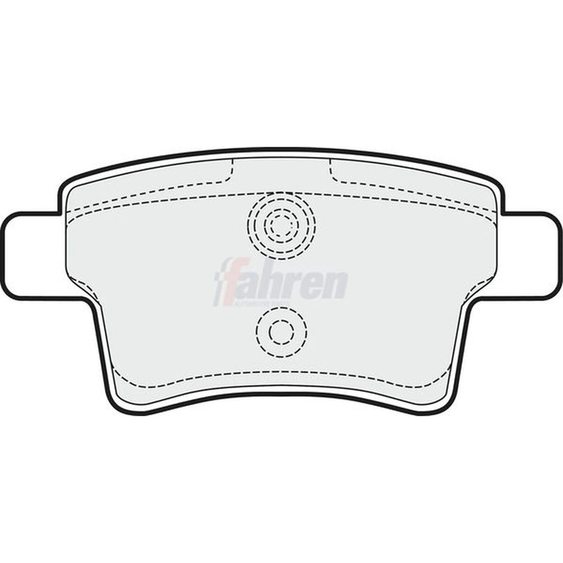 Fahren Rear Brake Pad Set fits Citroën C4 Grand Picasso I 2006-2013 1.6 1.8 2.0