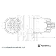 Blue Print Oil Filter Housing Cap ADBP990022
