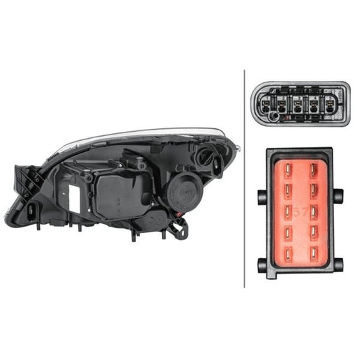 Hella Headlight Headlamp W5W Right 1EL 008 700-321