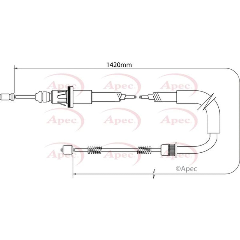 Apec Handbrake Cable Right Rear CAB1377