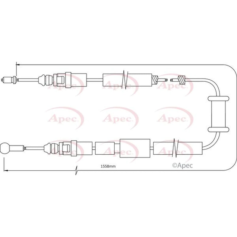 Apec Handbrake Cable Right Rear CAB1482