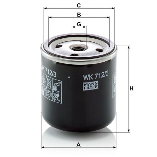 MANN-FILTER Fuel Filter Element WK 712/3