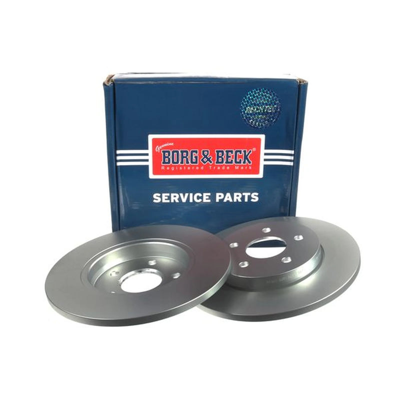 Borg & Beck 2 x Solid Rear Brake Discs BBD4239-x2
