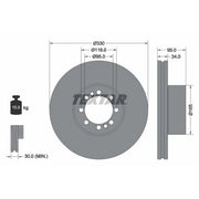 Textar 2 x Internally Vented Front Brake Discs 93276200-x2