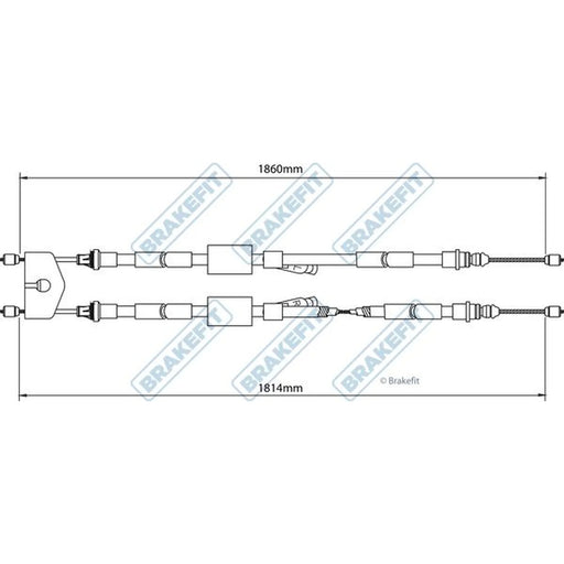 Apec Handbrake Cable Right Rear BBC3146