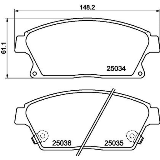 Mintex Front Brake Pad Set MDB3089