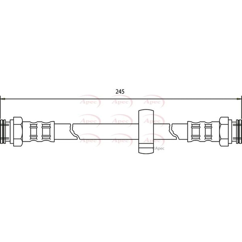 Apec Brake Hydraulic Hose Line inner HOS3397