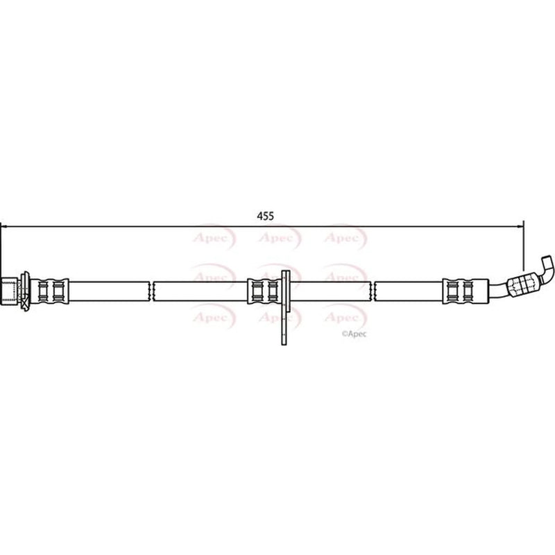 Apec Brake Hydraulic Hose Line Front Left HOS3532