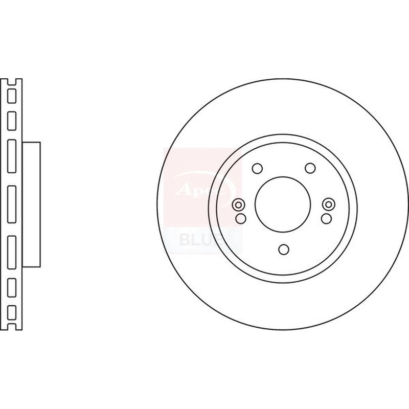 Apec 2 x Vented Front Brake Discs SDK6601-x2